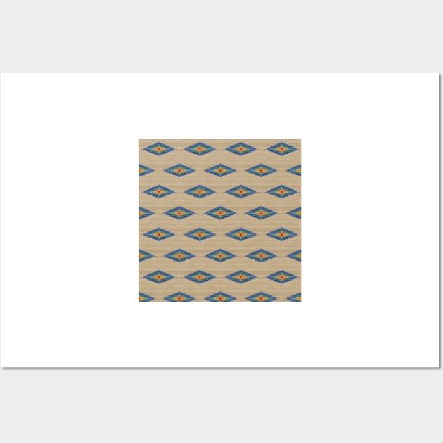 Digitized Aztec Navajo Pattern Wall Art by justrachna